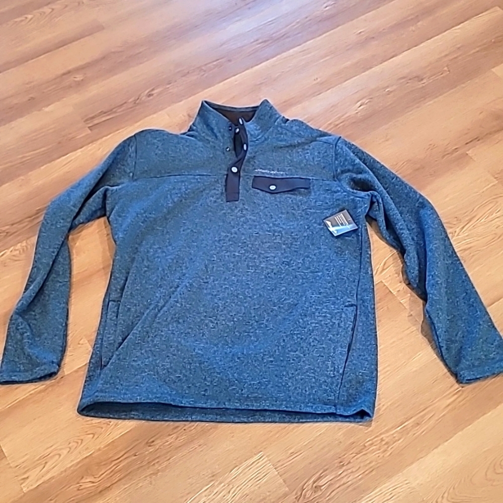 Eddie Bauer Men's Convector Snap Mock Sweater. Large Tall